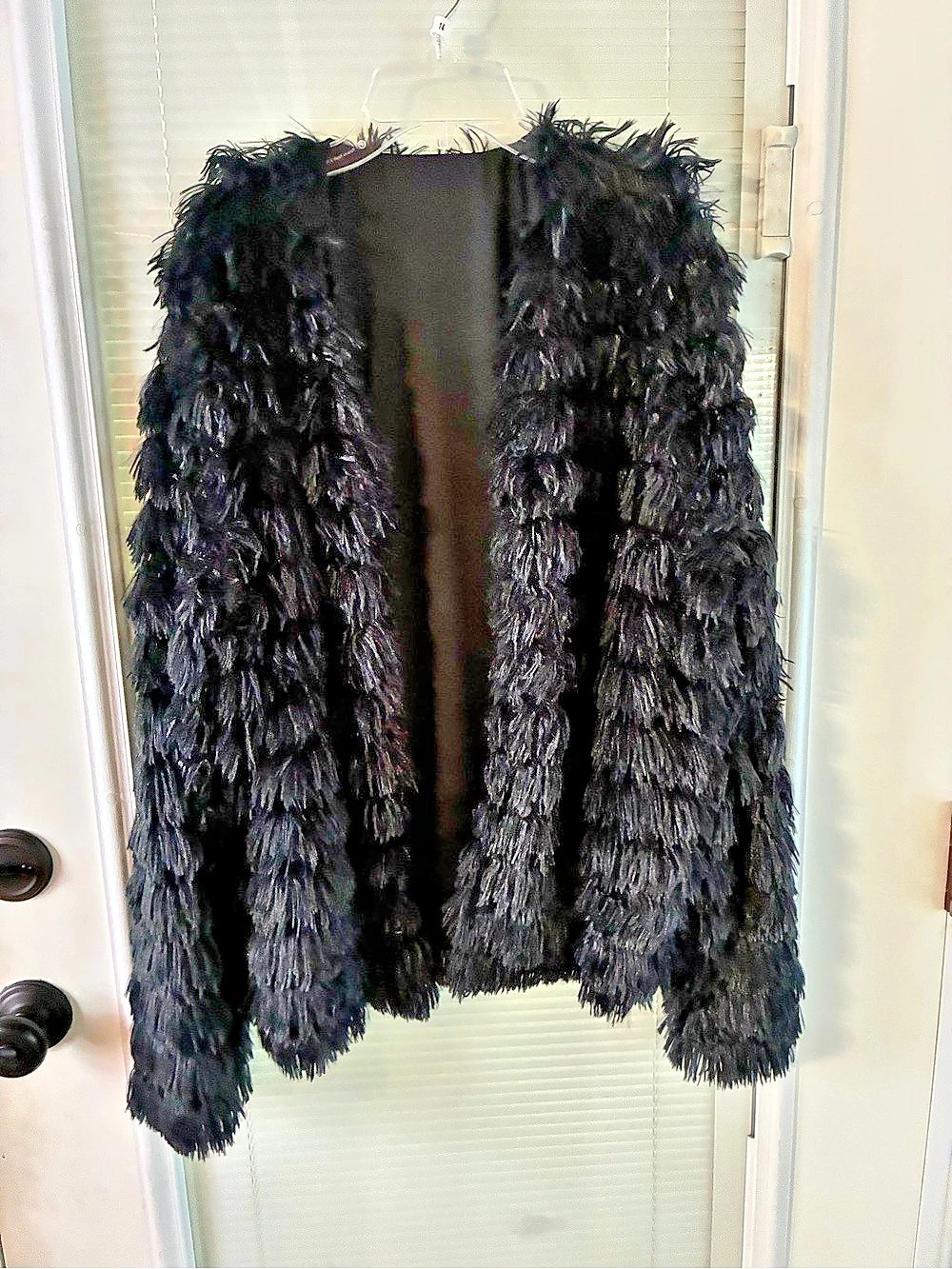 Cato Est. 1946 Shag Jacket in Black Size Large